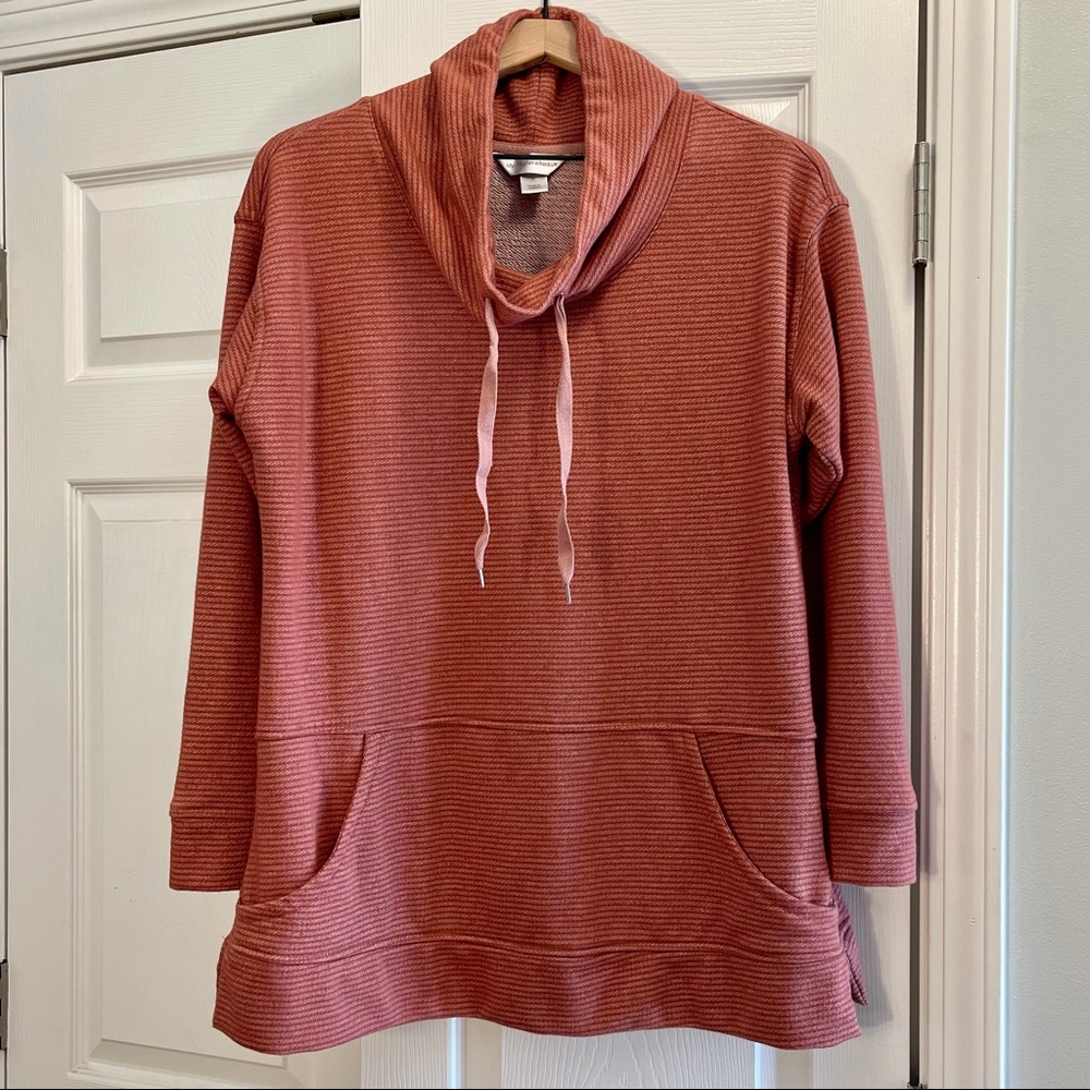 Christopher & Banks Terry Cowl Neck Tunic size L